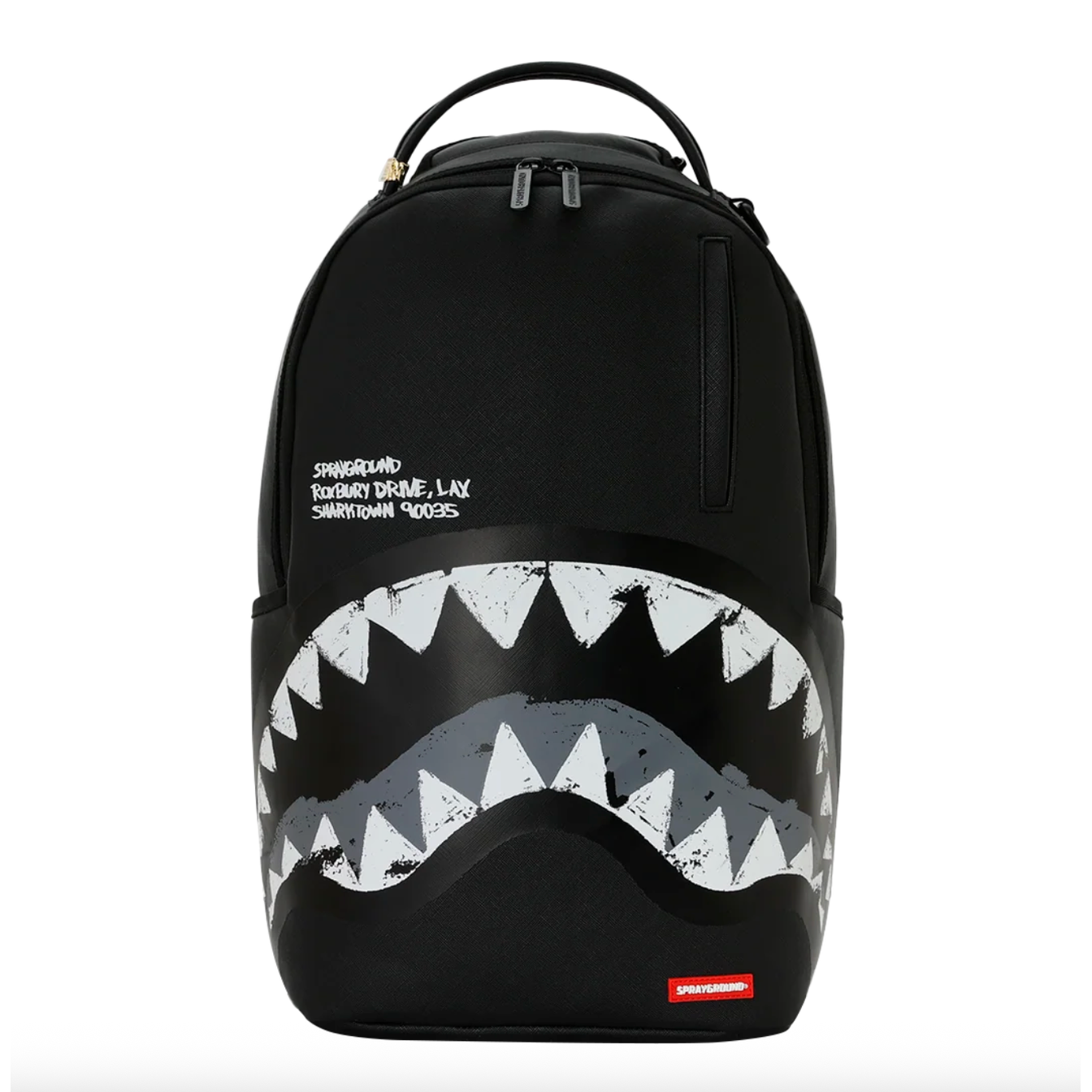 Sprayground Grey Shark Central Painted Backpack 