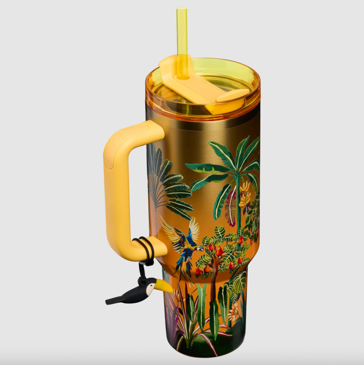 Stanley x FARM Rio Quencher® H2.0 Flowstate™ Tumbler | 40 OZ - Farm Rio Tropical Woods