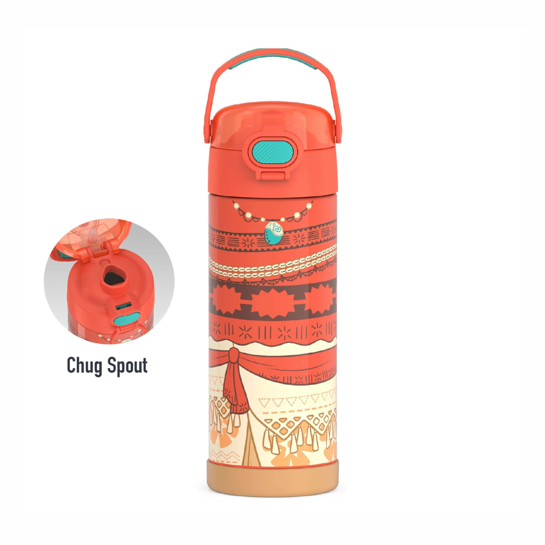 THERMOS FUNTAINER Water Bottle with Spout 16 oz. - Princess Moana 