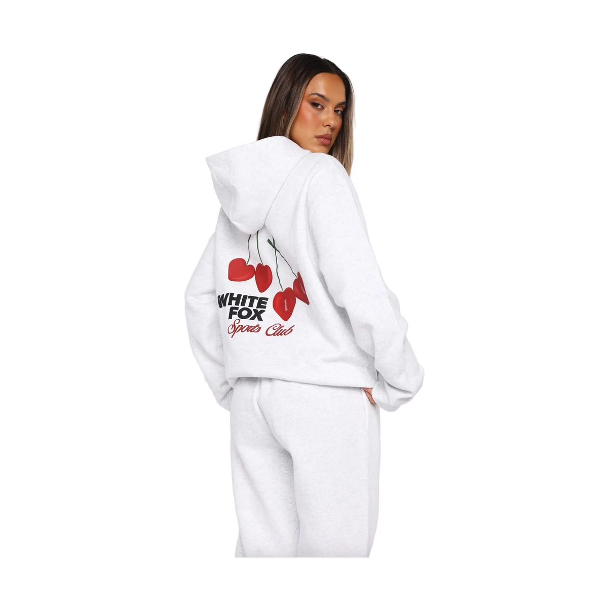 White Fox Club 14 Izzy Oversized Hoodie Grey Marle