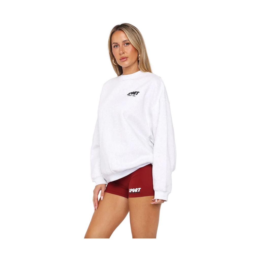 White Fox Club 14 Peyton Oversized Sweater Grey Marle