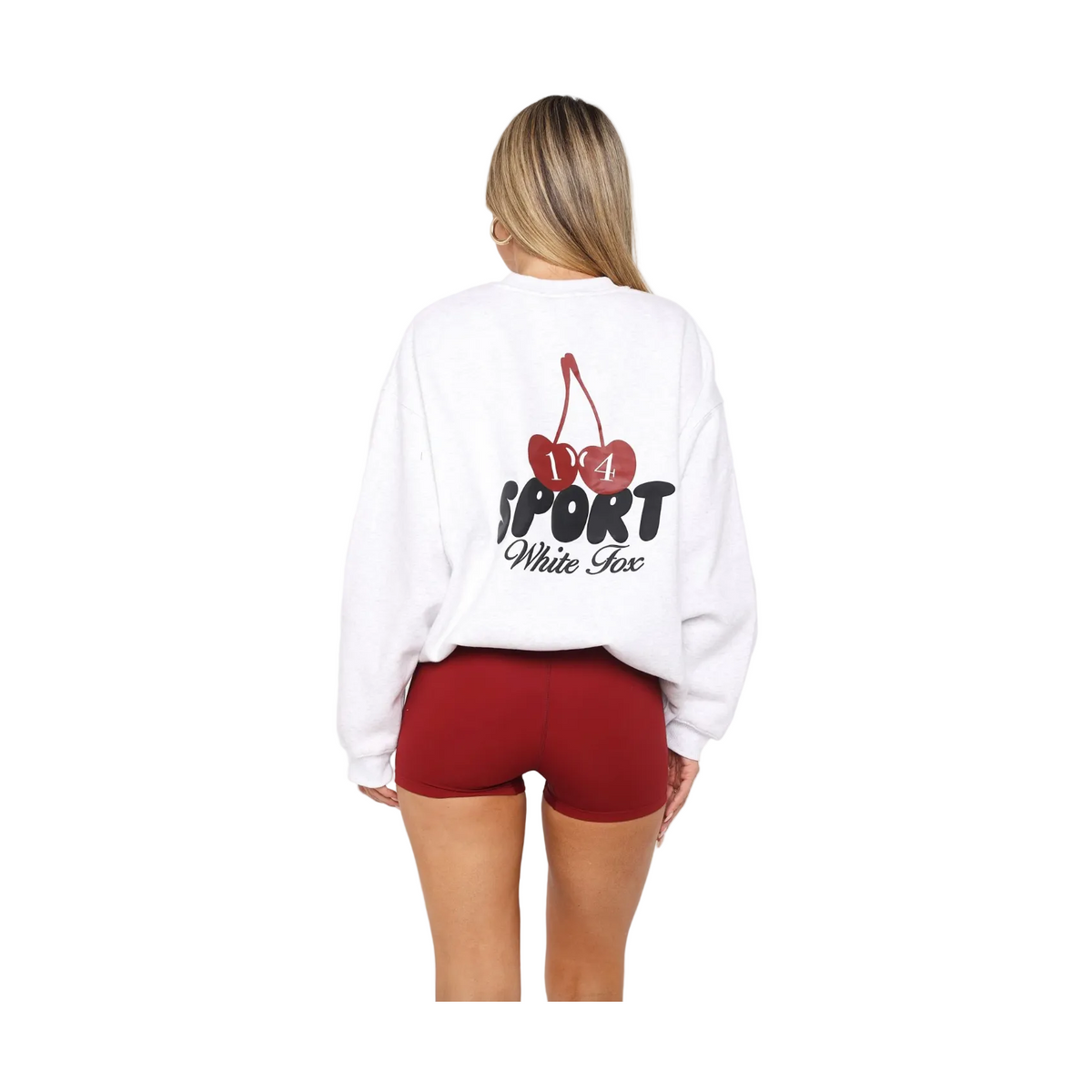 White Fox Club 14 Peyton Oversized Sweater Grey Marle