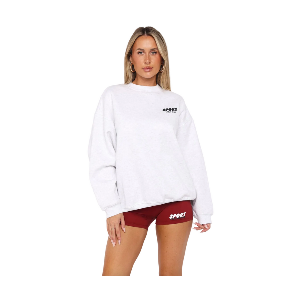White Fox Club 14 Peyton Oversized Sweater Grey Marle