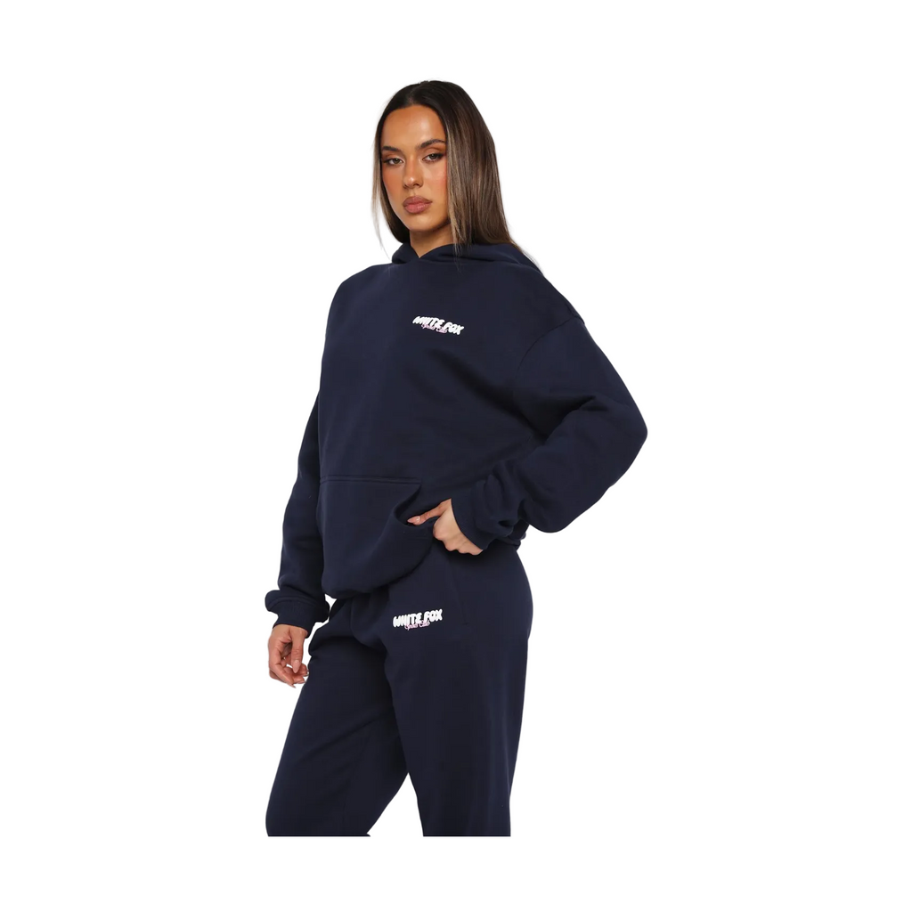 White Fox Club 14 Trinity Oversized Hoodie Navy