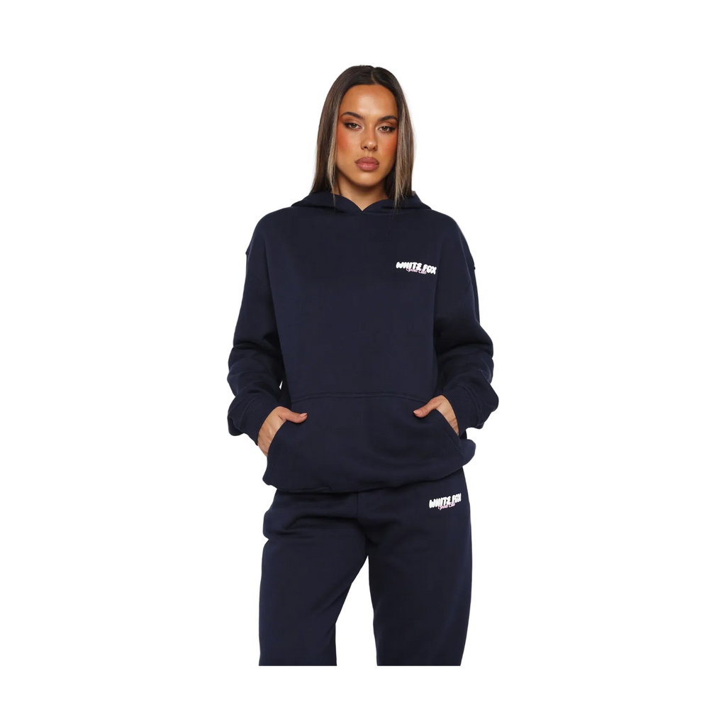 White Fox Club 14 Trinity Oversized Hoodie Navy
