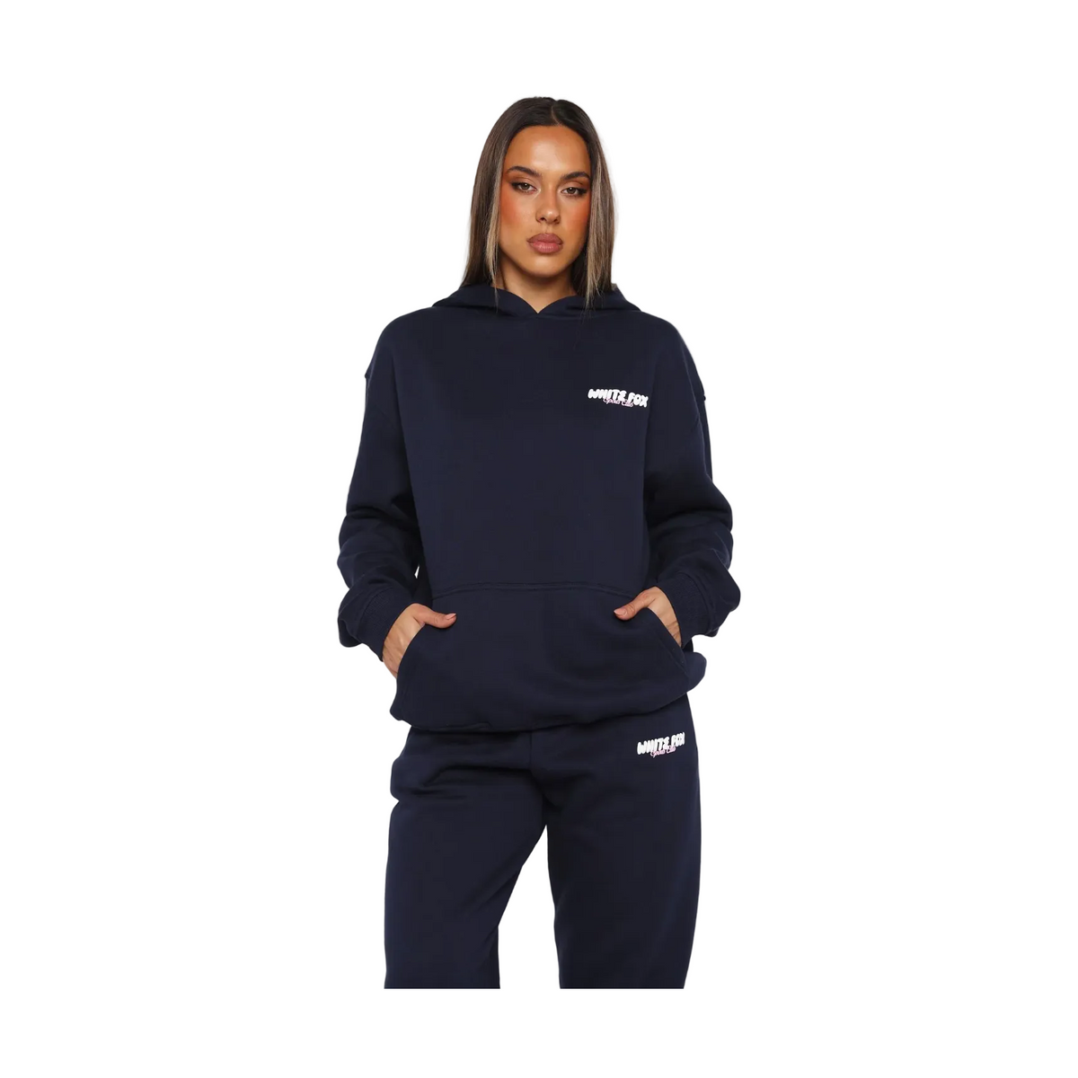 White Fox Club 14 Trinity Oversized Hoodie Navy