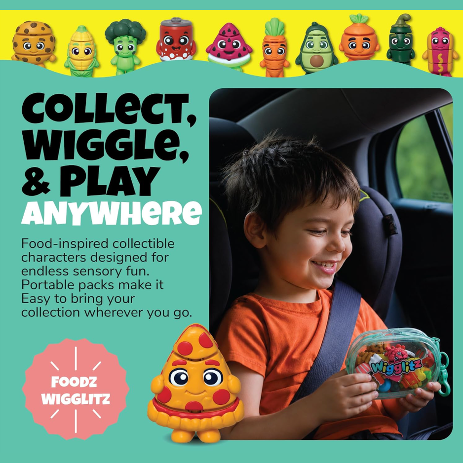 Wigglitz Foodz 25 Pack Collectible Wiggly Fidget Toys