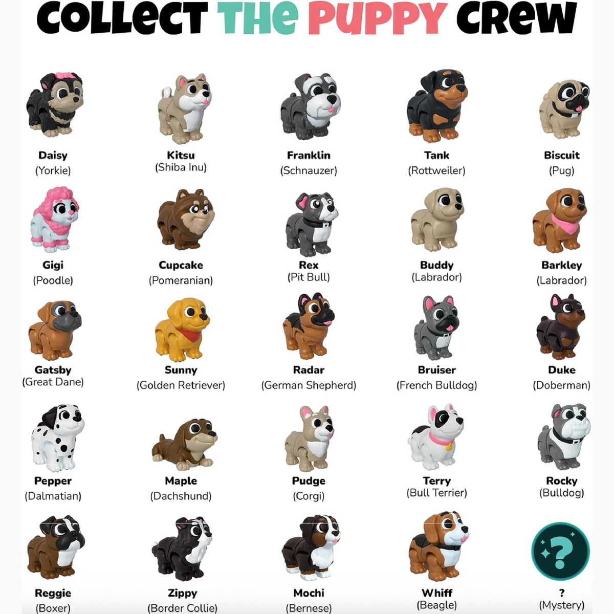 Wigglitz Puppies 25 Pack Collectible Wiggly Fidget Toys