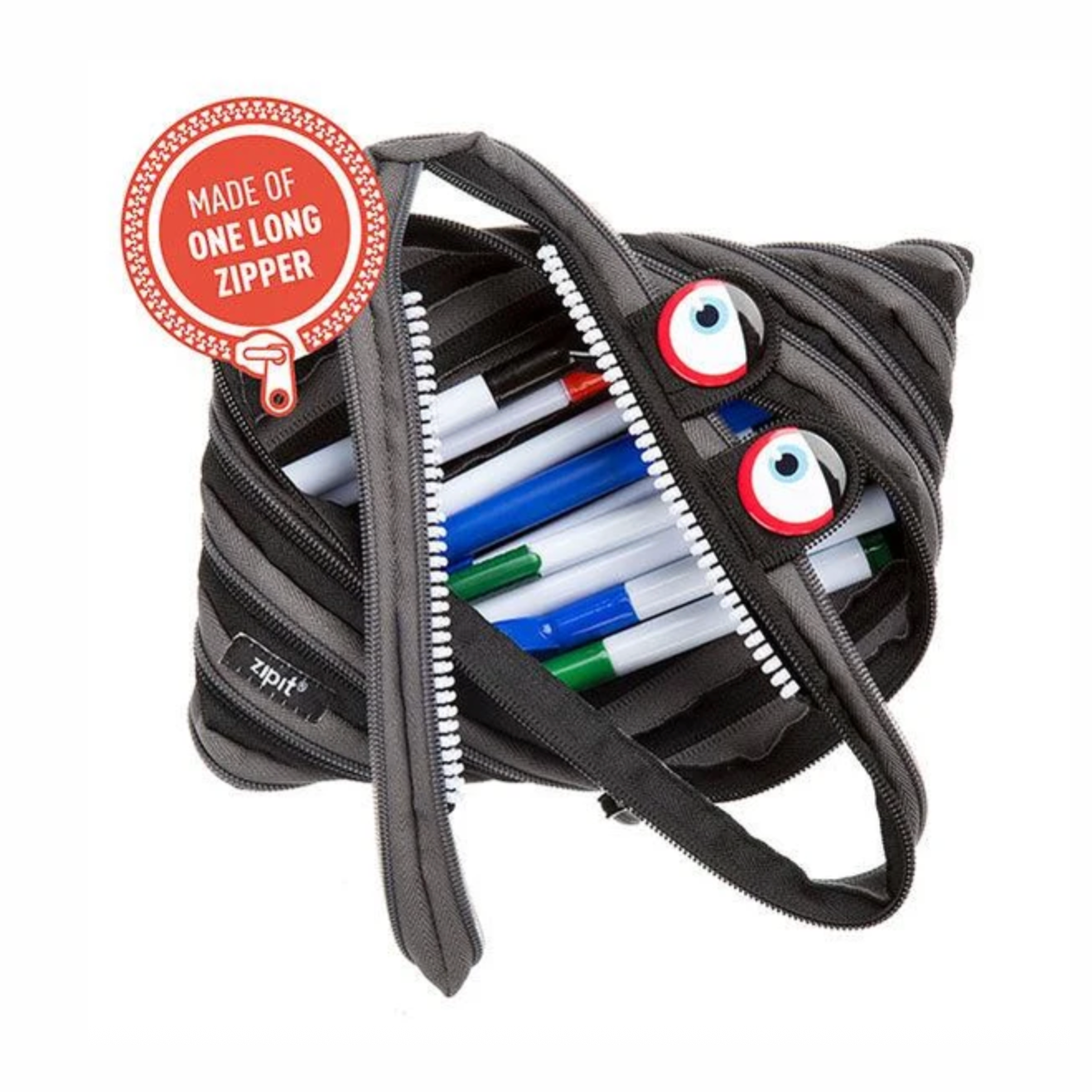 ZipIt Wildlings Jumbo Pouch - Black 