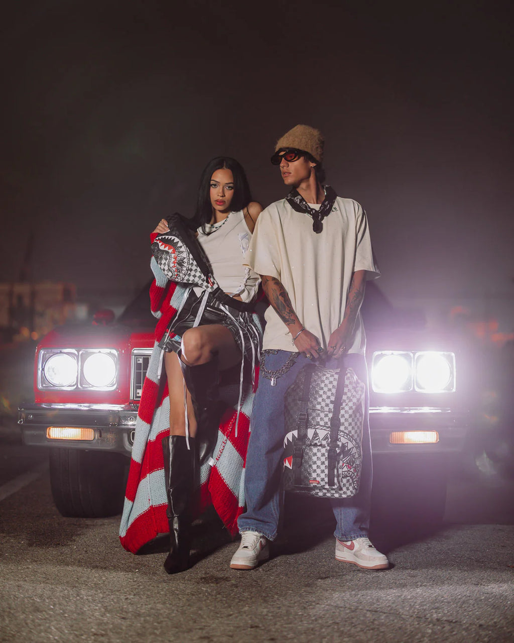 Spray Groud- CrossBody SCRIBBLE DRIBBLE CHECK SAVVY