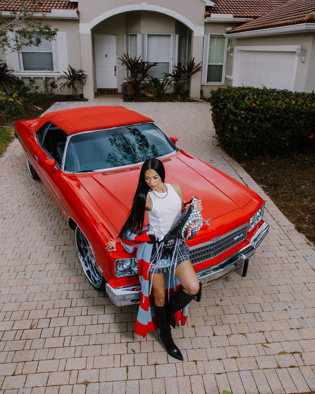 Spray Groud- CrossBody SCRIBBLE DRIBBLE CHECK SAVVY