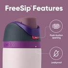 Owala  24 OZ FreeSip  Stainless Steel Walter Bottle-Dreamly Field