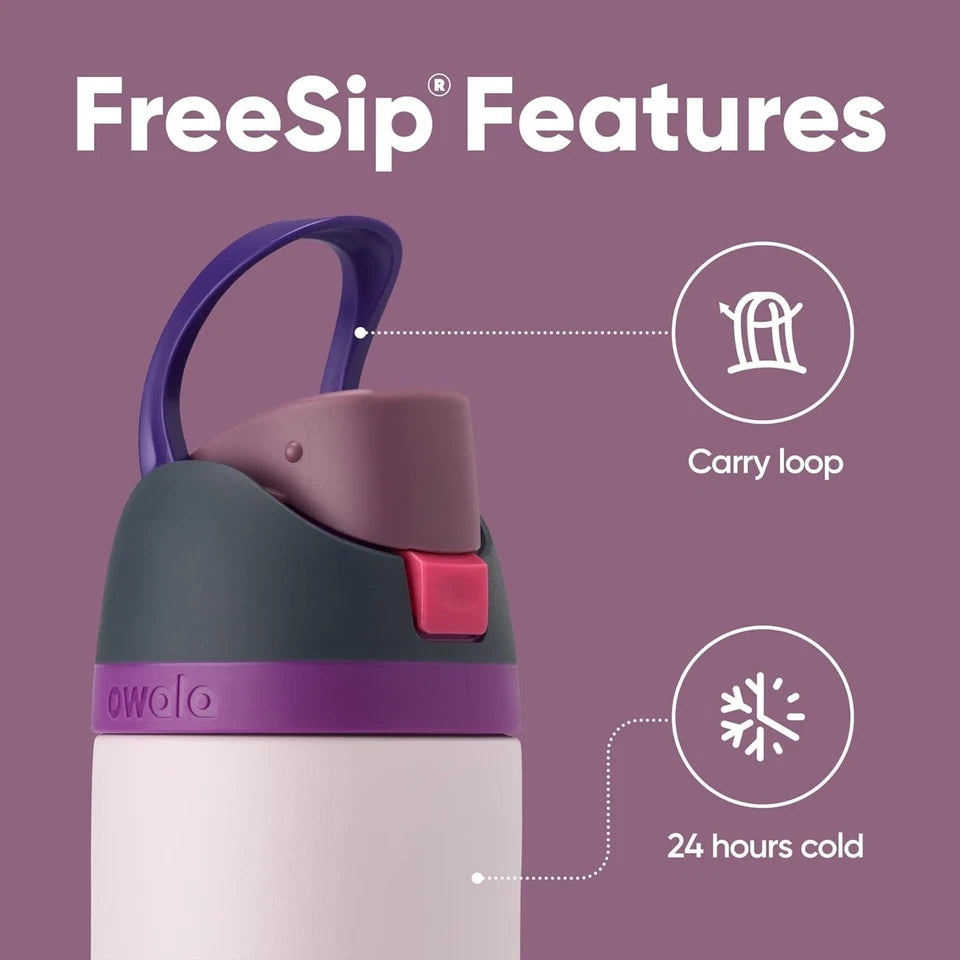 Owala  24 OZ FreeSip  Stainless Steel Walter Bottle-Dreamly Field
