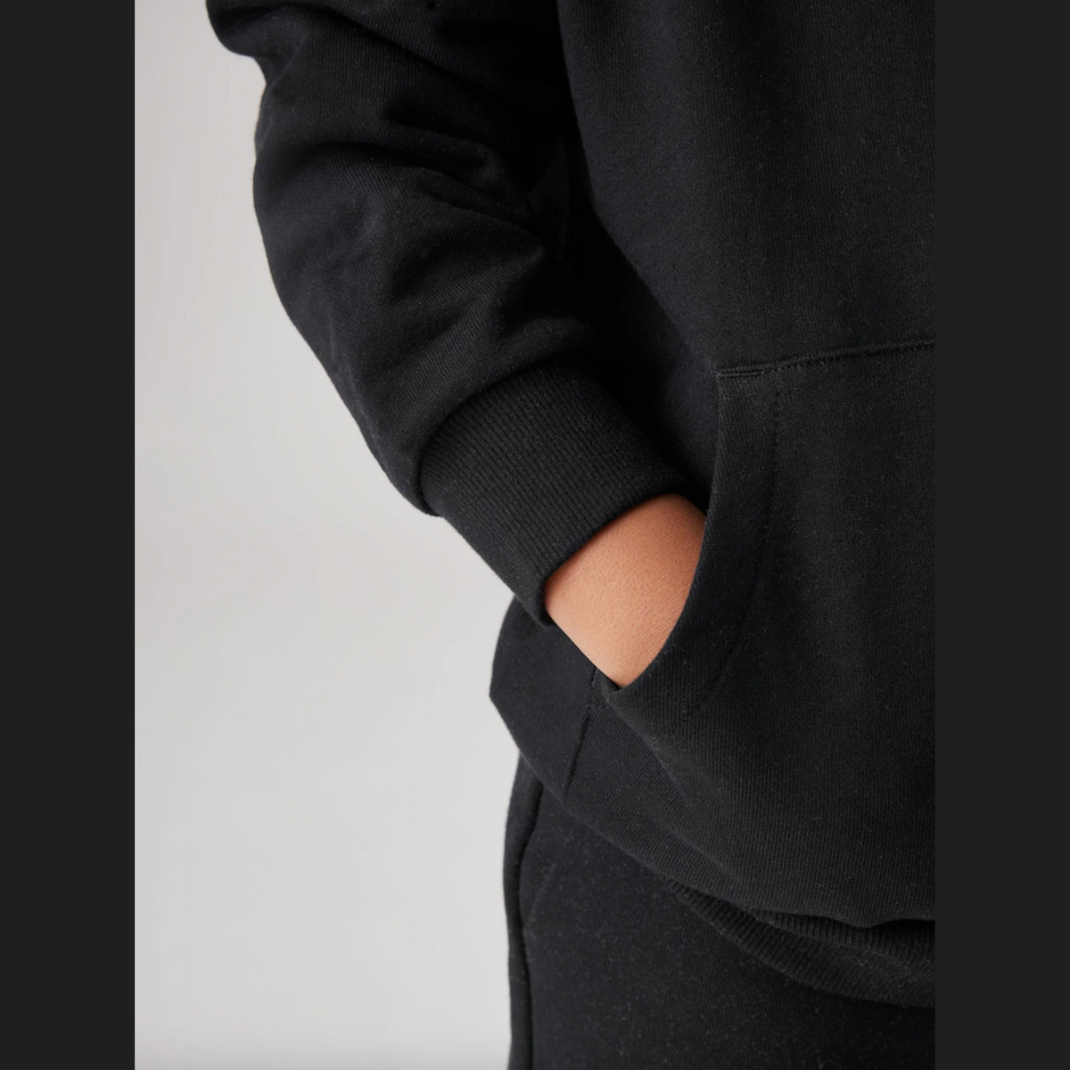smALLSAINTS Black Oversized Underground Pullover Hoodie