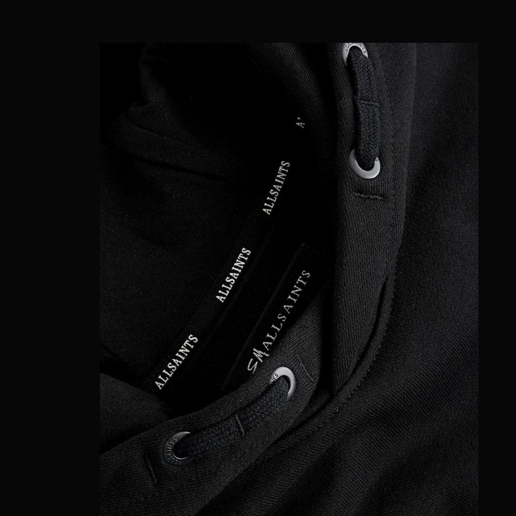 smALLSAINTS Black Oversized Underground Pullover Hoodie