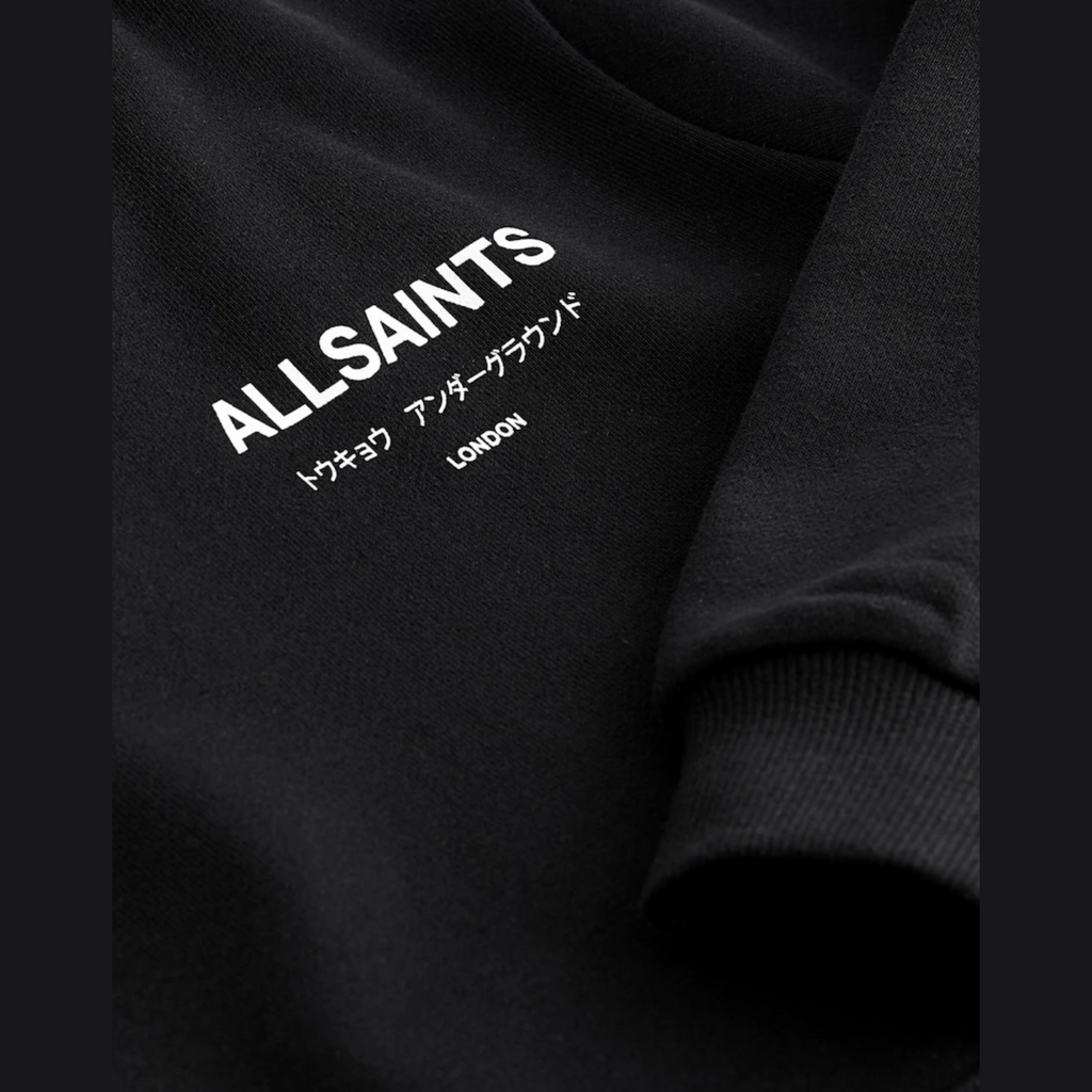 smALLSAINTS Black Oversized Underground Pullover Hoodie
