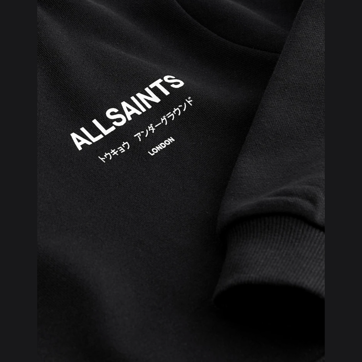 smALLSAINTS Black Oversized Underground Pullover Hoodie