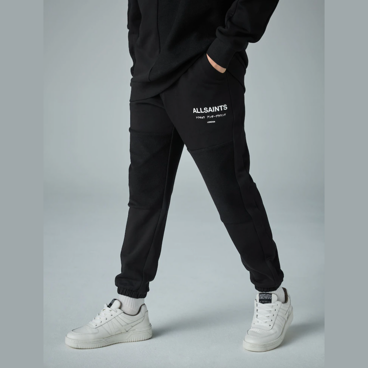 smALLSAINTS Black Underground Oversized Textured Panel Sweatshirt and Joggers Set