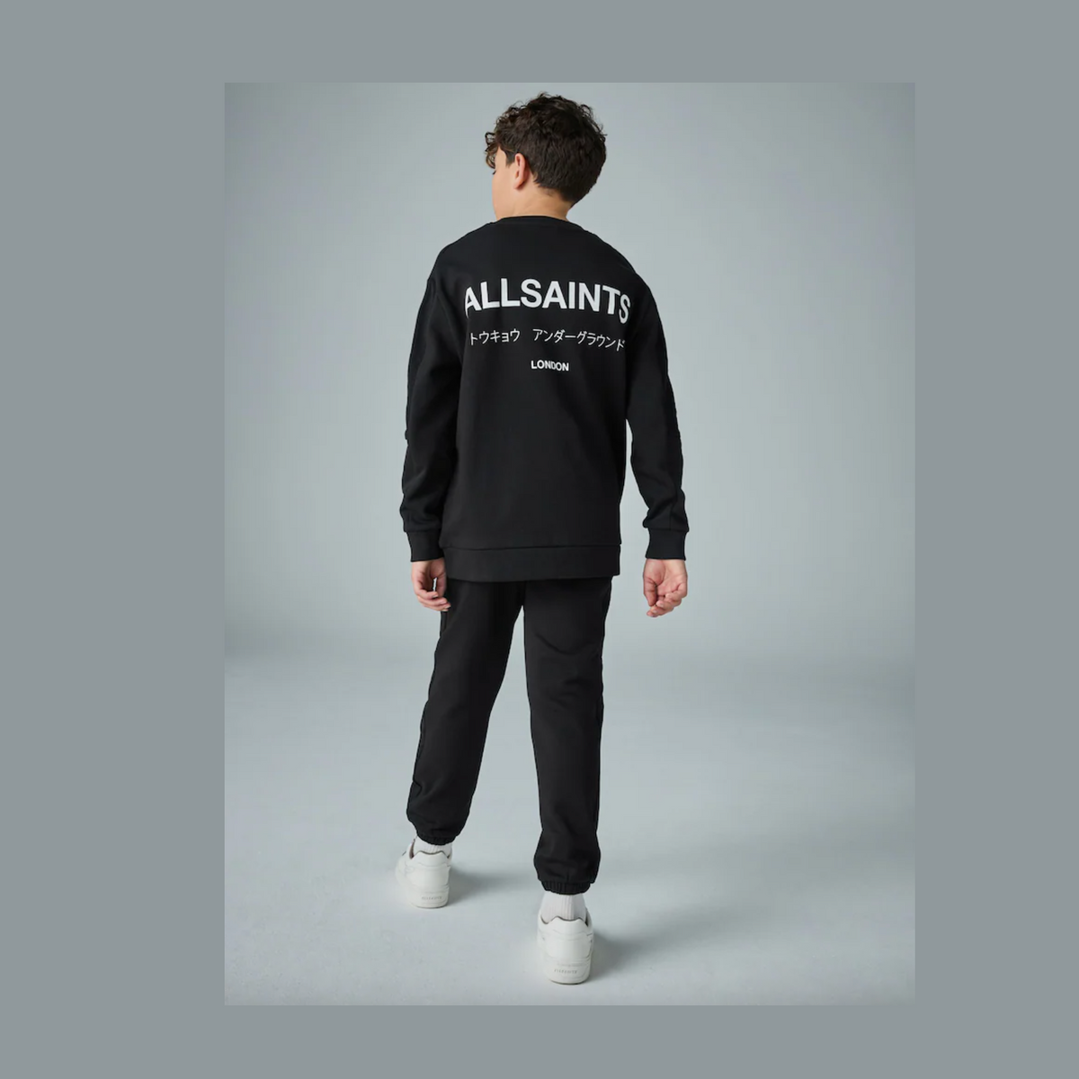 smALLSAINTS Black Underground Oversized Textured Panel Sweatshirt and Joggers Set