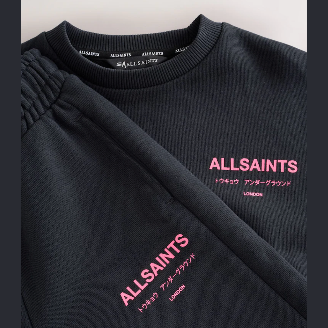 smALLSAINTS Black Underground Sweatshirt and Wide Leg Joggers set