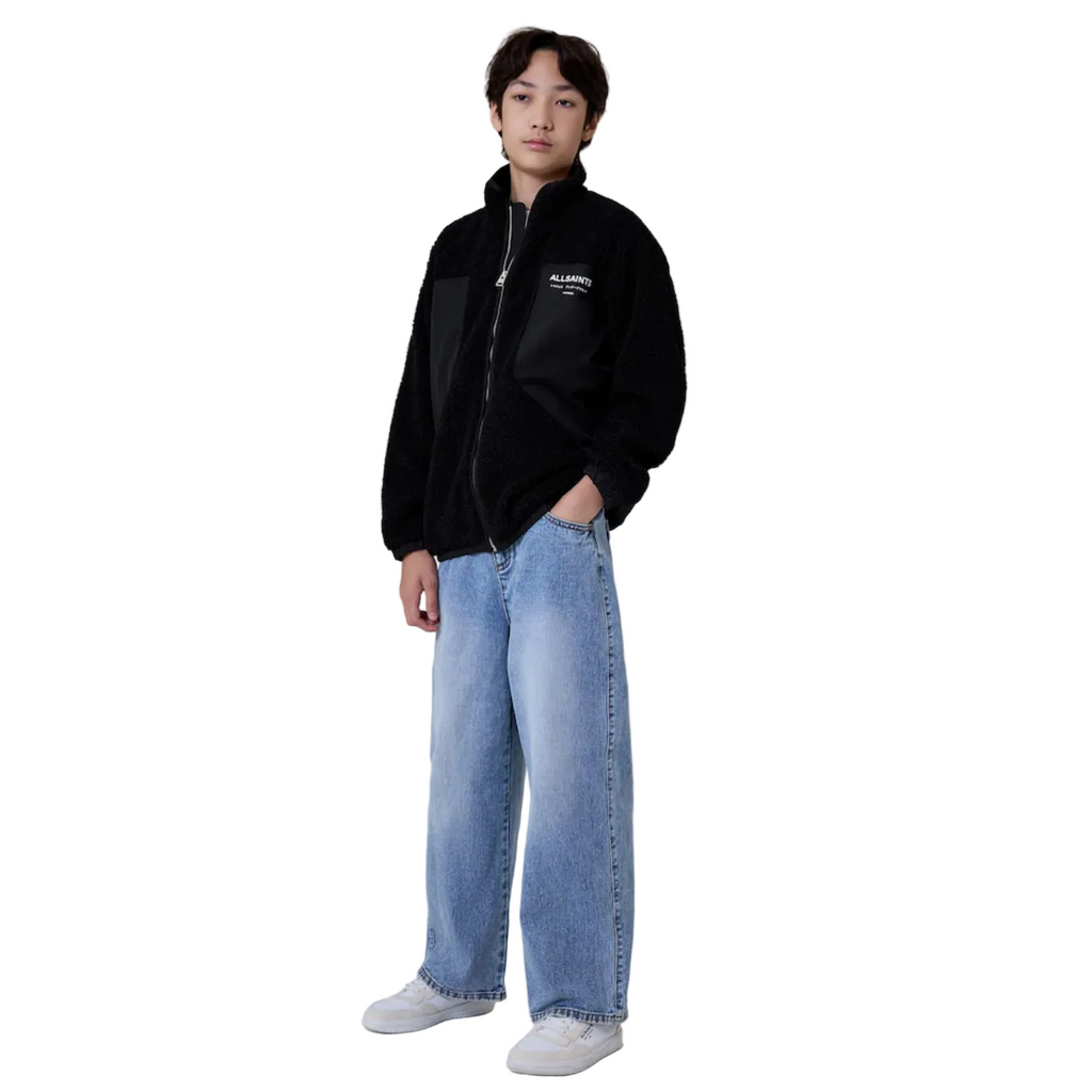smALLSAINTS Black Underground Washed Fleece Jacket - Black