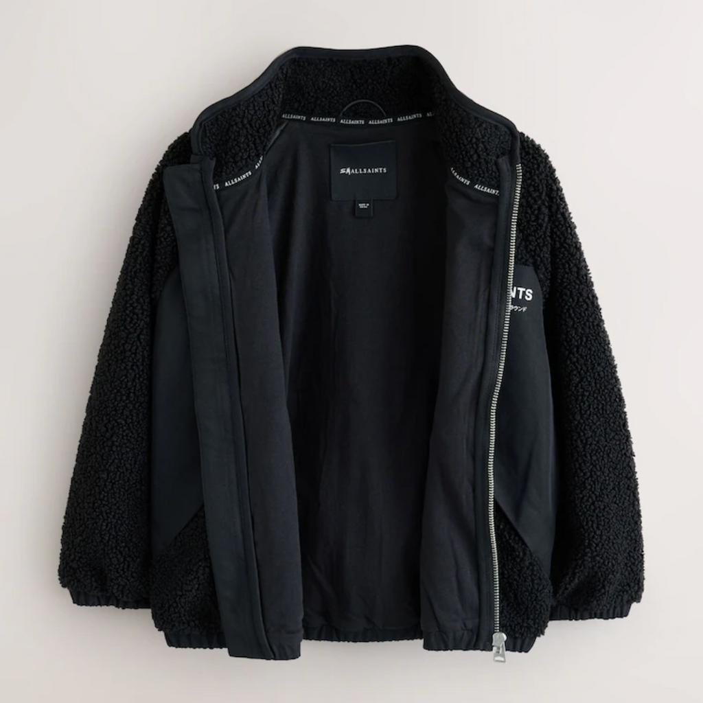 smALLSAINTS Black Underground Washed Fleece Jacket - Black