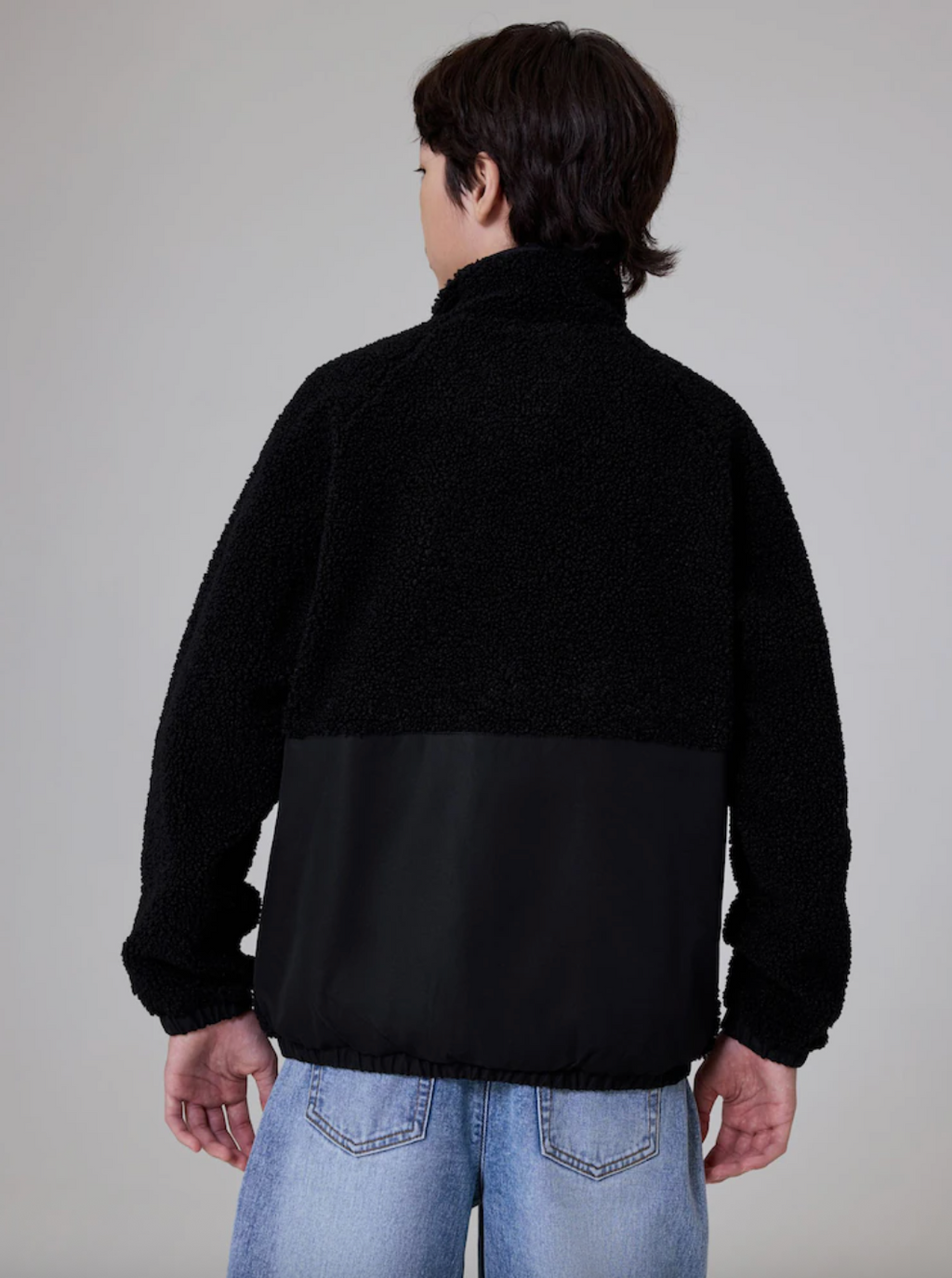 smALLSAINTS Black Underground Washed Fleece Jacket - Black