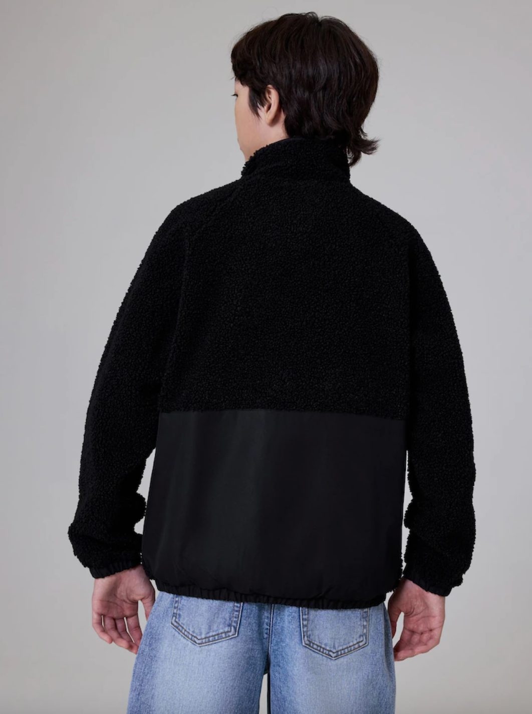smALLSAINTS Black Underground Washed Fleece Jacket - Black