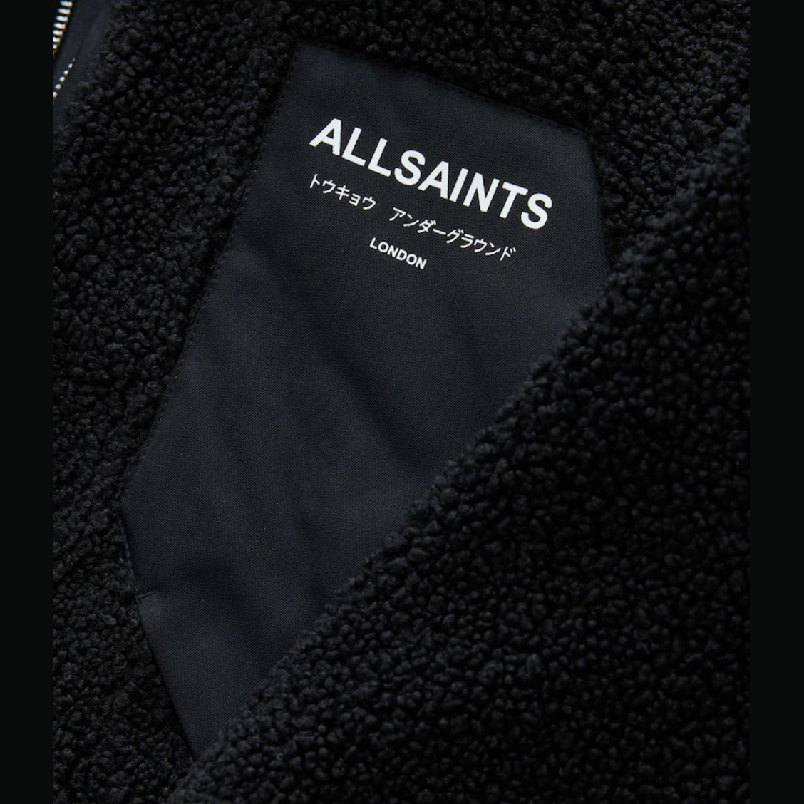 smALLSAINTS Black Underground Washed Fleece Jacket - Black