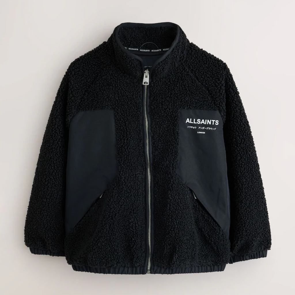 smALLSAINTS Black Underground Washed Fleece Jacket - Black