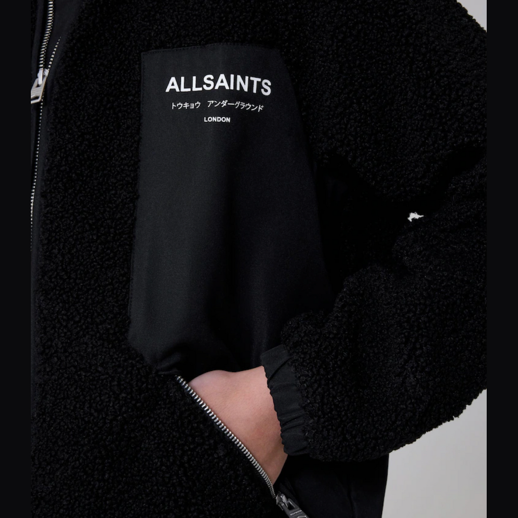 smALLSAINTS Black Underground Washed Fleece Jacket - Black